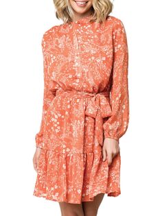 Свободное платье-блузон с цветочным принтом Gibsonlook, розовый