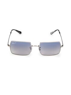 Прямоугольные солнцезащитные очки 54MM Ray-Ban, серебро