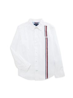 Рубашка с фирменной тесьмой для мальчика Tommy Hilfiger, цвет Fresh White