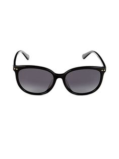 Круглые солнцезащитные очки Alina 55MM Kate Spade New York, черный