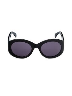 Круглые солнцезащитные очки 53MM Alaïa, черный