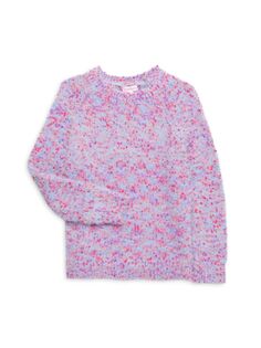 Вязаный свитер для девочек с пушистым конфетти Design History, цвет Glitter Combo