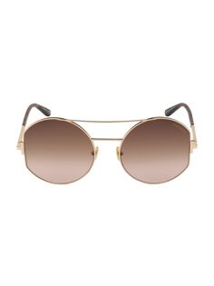 Солнцезащитные очки-авиаторы Dolly 60MM Tom Ford, цвет Gold Brown