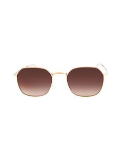 Круглые солнцезащитные очки Kai 50MM Aqs, цвет Gold Brown