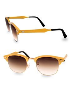 Солнцезащитные очки MILO 49MM Clubmaster Aqs, цвет Gold Beige
