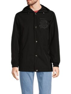куртка с капюшоном и логотипом Burberry, черный