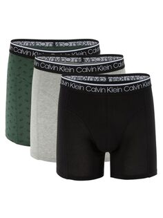 Комплект из 3 трусов-боксеров Calvin Klein, цвет Green Grey Black