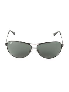 Матовые солнцезащитные очки-авиаторы 63MM Ray-Ban, черный