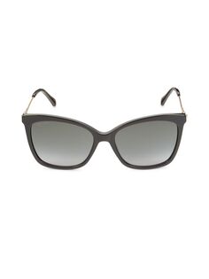 Круглые солнцезащитные очки «кошачий глаз» 56MM Jimmy Choo, серый