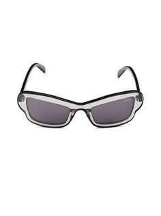 Прямоугольные солнцезащитные очки 52MM Emilio Pucci, цвет Grey Smoke