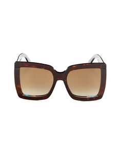 Квадратные солнцезащитные очки Renee 61MM Jimmy Choo, цвет Havana
