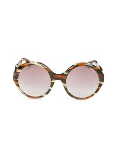 Круглые солнцезащитные очки 54MM Gucci, цвет Havana