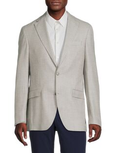 Спортивное пальто McAllen из смесовой шерсти с узором «гусиные лапки» Jack Victor, серый