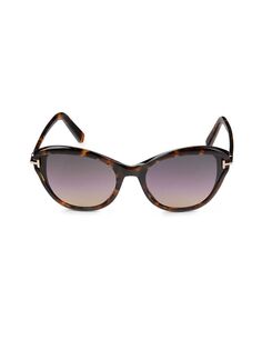 Солнцезащитные очки «кошачий глаз» 62 мм Tom Ford, цвет Havana