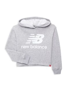 Толстовка с логотипом Girl&apos;s Core New Balance, серый