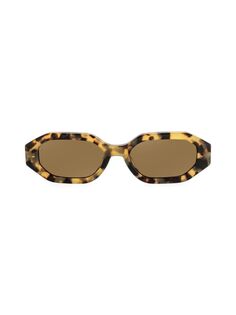 Прямоугольные солнцезащитные очки Mia 55MM Aqs, цвет Havana Brown
