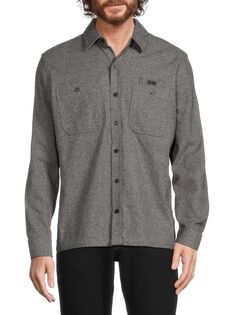 Рубашка с фактурным логотипом Seneca Dkny, цвет Heather Grey