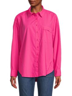 Рубашка из однотонного хлопка Vintage Havana, цвет Hot Pink