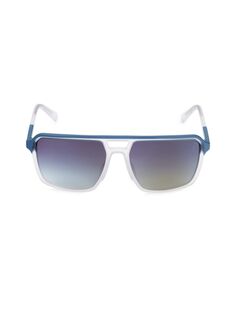 Квадратные солнцезащитные очки-авиаторы 60MM Timberland, синий