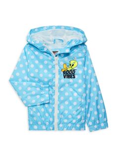 Куртка Tweety для девочки в горошек Members Only, синий