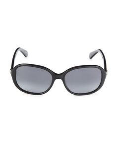 Прямоугольные солнцезащитные очки Izabella 55MM Kate Spade New York, черный