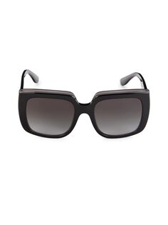 Прямоугольные солнцезащитные очки 54MM Dolce&amp;Gabbana, черный