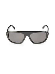 Прямоугольные солнцезащитные очки 58MM Bally, черный