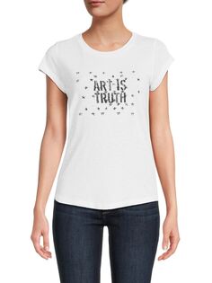 Узкая футболка Art Is Truth Zadig &amp; Voltaire, цвет Blanc