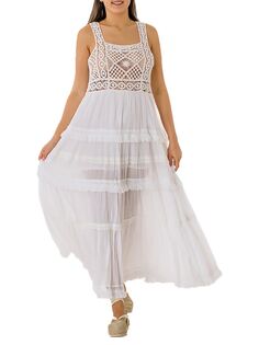 Кружевное пляжное платье макси Ranee&apos;S, белый Ranees