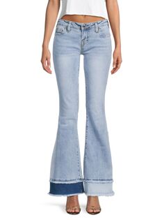 Расклешенные джинсы Carrie с низкой посадкой True Religion, цвет Serene Blue