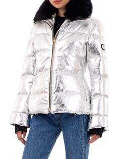 Куртка Apres Ski с отделкой из овчины металлик Gorski, цвет Silver Black