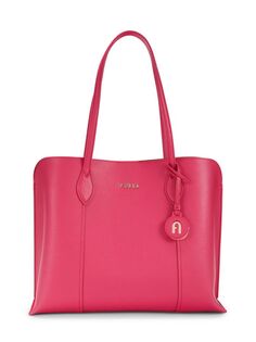 Кожаная текстурированная сумка через плечо Furla, цвет Shock Pink