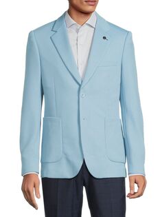 Однотонное спортивное пальто вафельной вязки Tom Baine, цвет Sky Blue