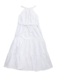 Многоярусное платье для маленьких девочек и девочек Michael Kors, белый