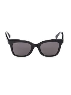 Квадратные солнцезащитные очки 50 мм Max Mara, цвет Smoking Black
