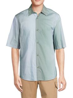 Рубашка на пуговицах с эффектом омбре Club Monaco, цвет Blue Print