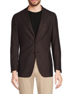 Однотонный шерстяной пиджак Samuelsohn, цвет Burgundy