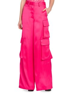 Широкие брюки карго Duchesse Versace, цвет Tropical Pink