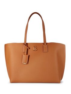 Классическая кожаная сумка-тоут Burberry, цвет Camel