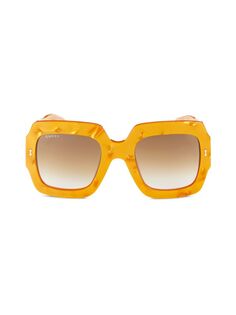 Квадратные солнцезащитные очки 53MM Gucci, желтый