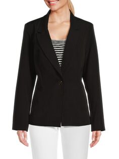 Однотонный пиджак на одной пуговице Nanette Nanette Lepore, цвет Very Black