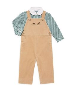 Комплект из двух предметов: рубашка и вельветовый комбинезон для маленького мальчика Ralph Lauren, цвет Vintage Khaki
