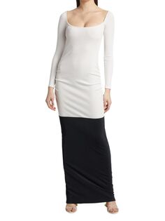 Платье макси с цветными блоками Izayla, цвет White Black