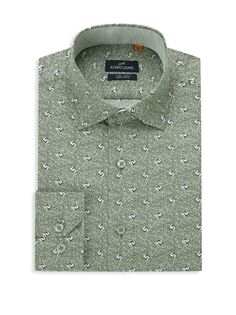 Рубашка с абстрактным узором Azaro Uomo, зеленый