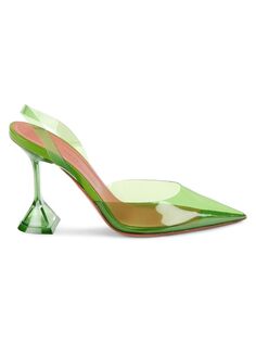 Прозрачные туфли Holli Amina Muaddi, зеленый