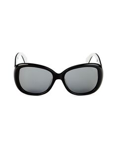 Квадратные солнцезащитные очки Judyann 56MM Kate Spade New York, черный