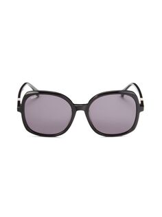 Квадратные солнцезащитные очки 60 мм Max Mara, черный