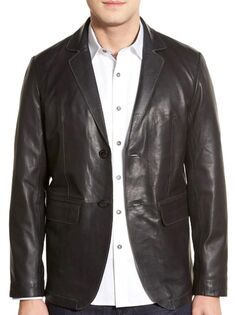 Классический пиджак из кожи ягненка Missani Le Collezioni, черный