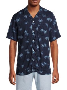 Рубашка с воротником Palm Tree Camp Original Penguin, цвет Dress Blue