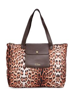 Большая сумка-тоут с цвет Leopardовым принтом Cavalli Class, цвет Leopard